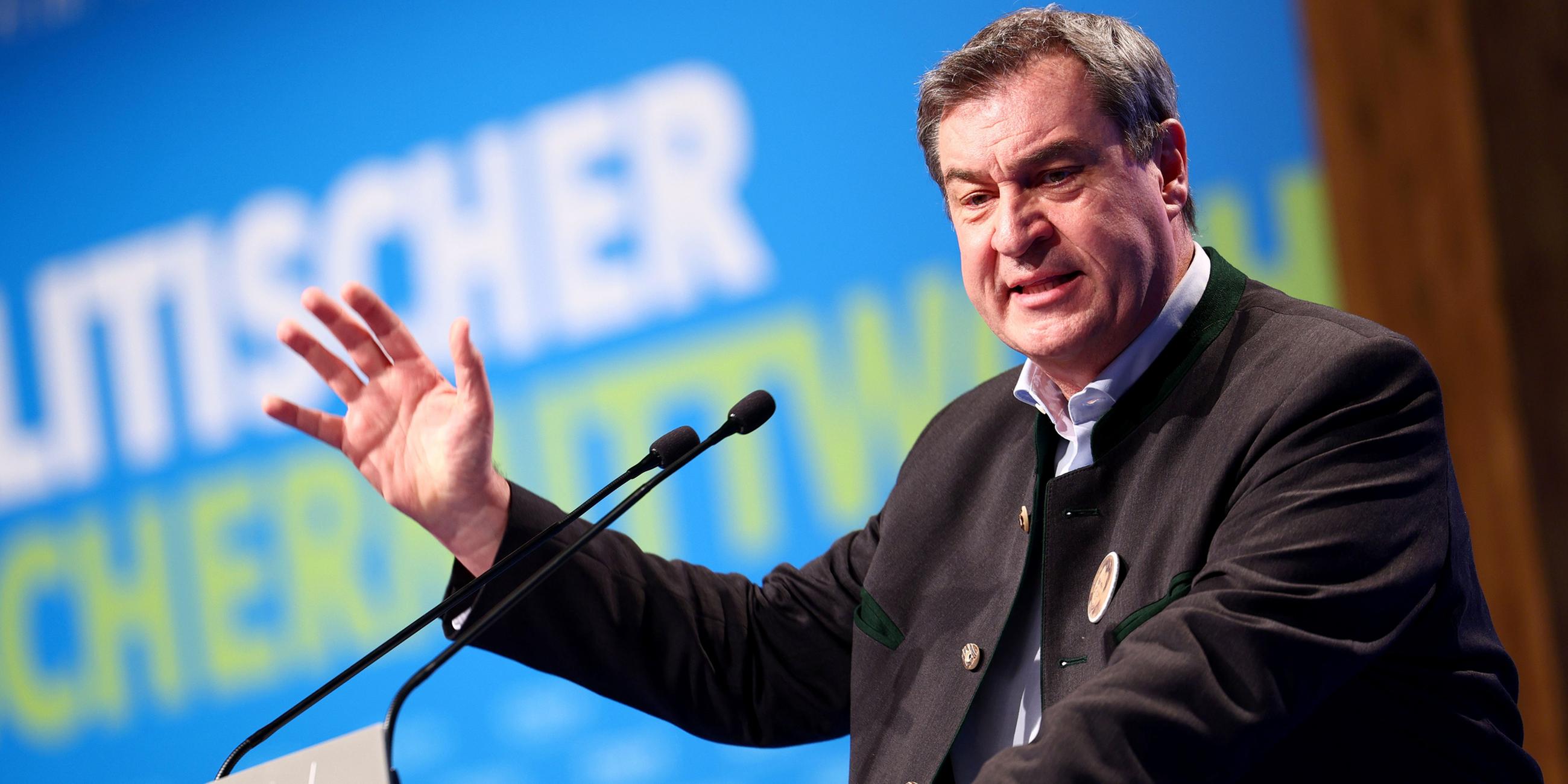 Markus Söder am 14.02.2024 in Passau