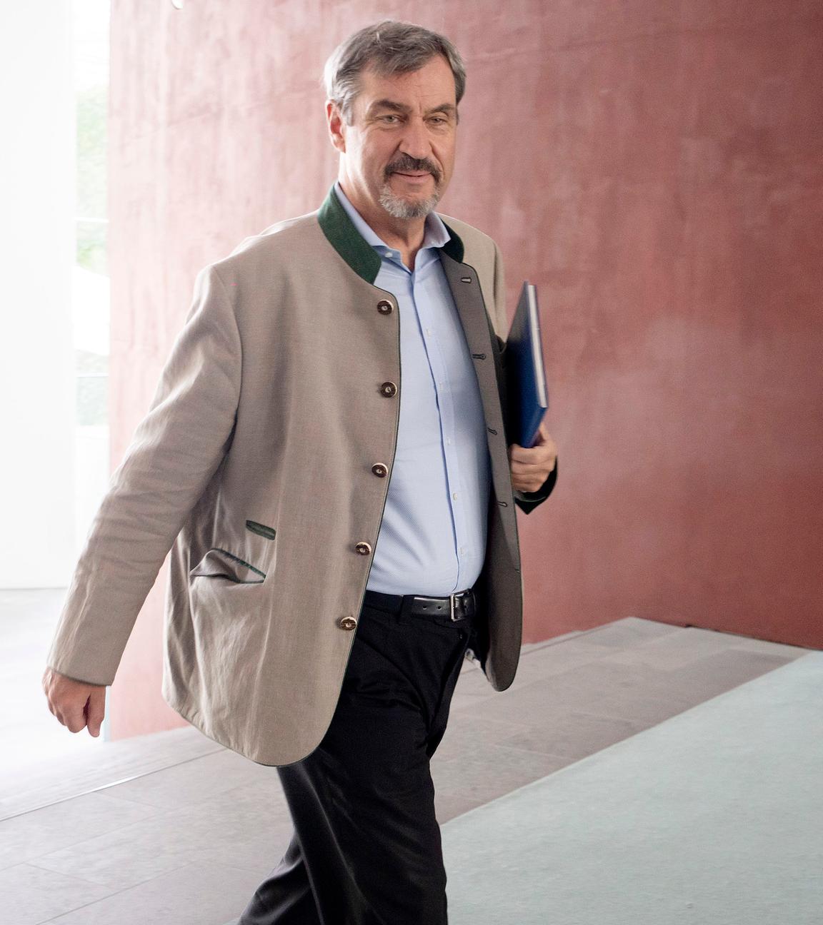 Markus Söder bei der Konferenz der Regierungschefinnen und Regierungschefs der Länder im Bundesratsgebäude am 18.06.2025 in Berlin.