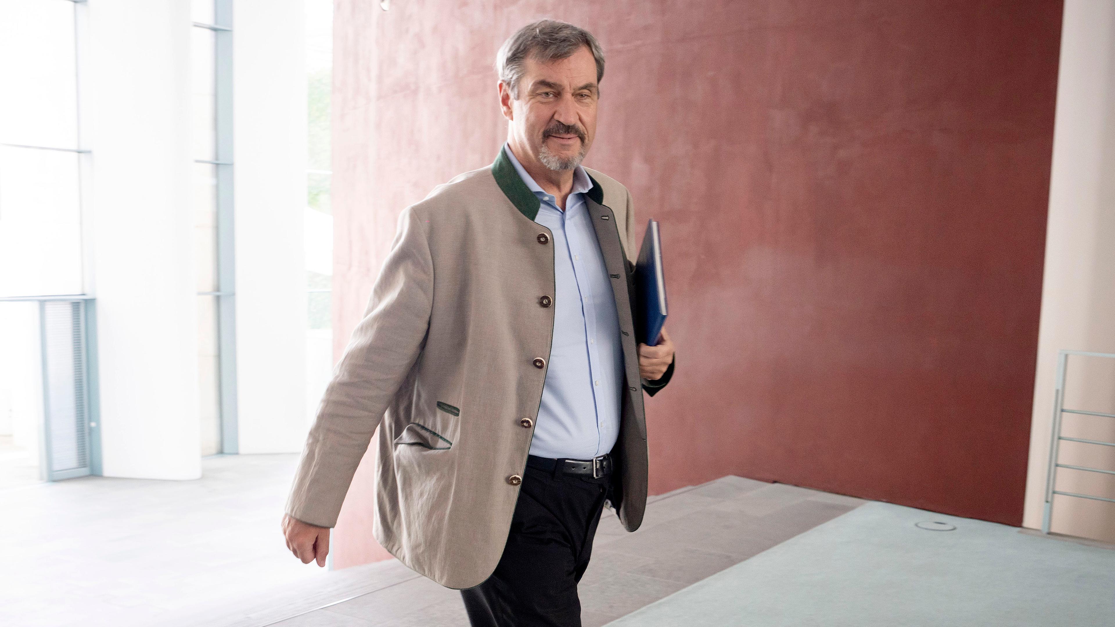Markus Söder bei der Konferenz der Regierungschefinnen und Regierungschefs der Länder im Bundesratsgebäude am 18.06.2025 in Berlin.
