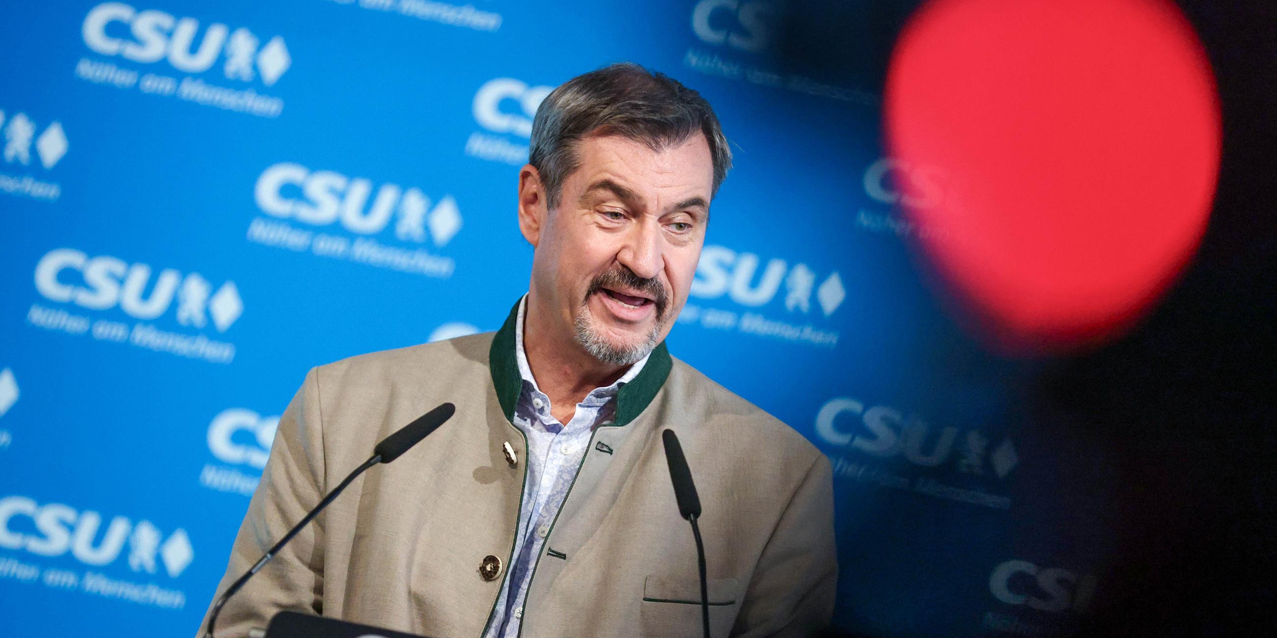 Bayerns Ministerpräsident und CSU-Chef Markus Söder in München am 14.07.2025.