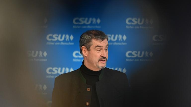 Markus Söder bei der Pressekonferenz der CSU nach Vorstandssitzung am 08.12.2025