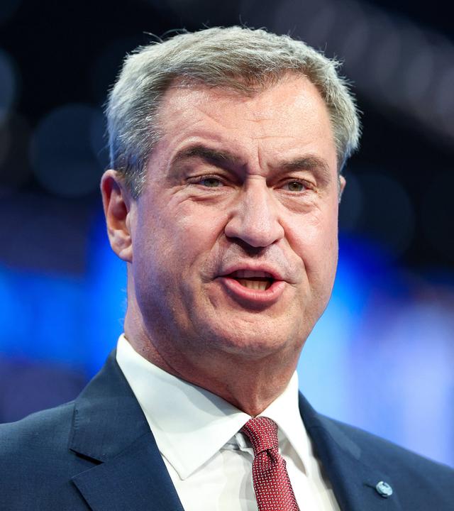 Der bayerische Ministerpräsident und Vorsitzende der konservativen Christlich-Sozialen Union (CSU), Markus Söder, hält am 23.10.2026 auf dem Parteitag der Christlich-Sozialen Union (CSU) in München eine Rede.