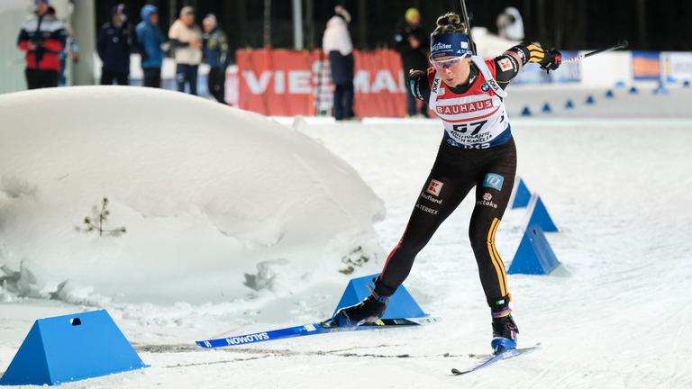 Marlene Fichtner in Aktion während des 15-km-Einzelwettbewerbs der Frauen am 05.03.2026 in Kontiolahti, Finnland. 