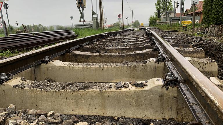 Marode Bahngleise bei Marktoberdorf