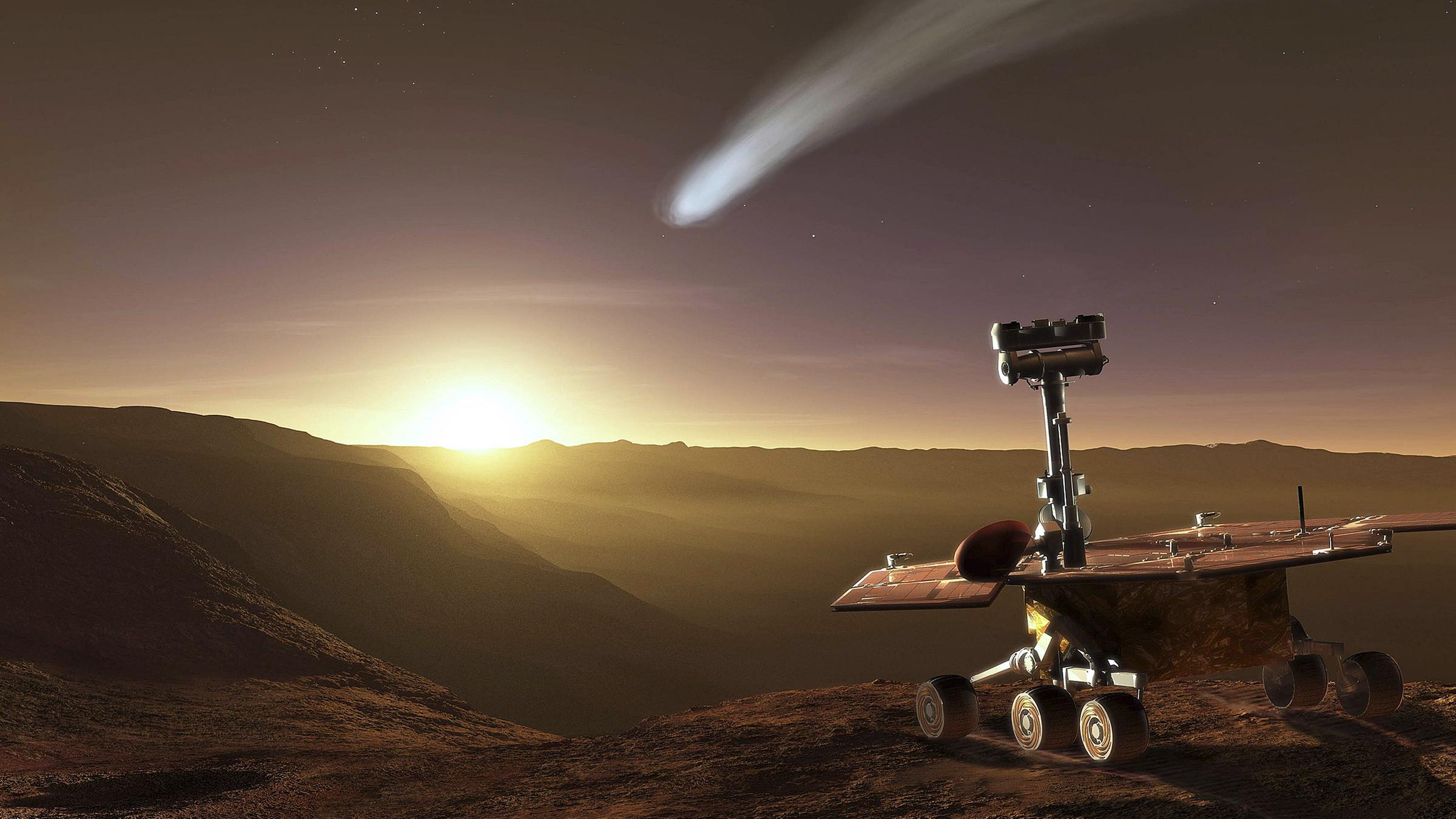 Archiv: Mars-Rover "Opportunity", aufgenommen am 01.04.2013