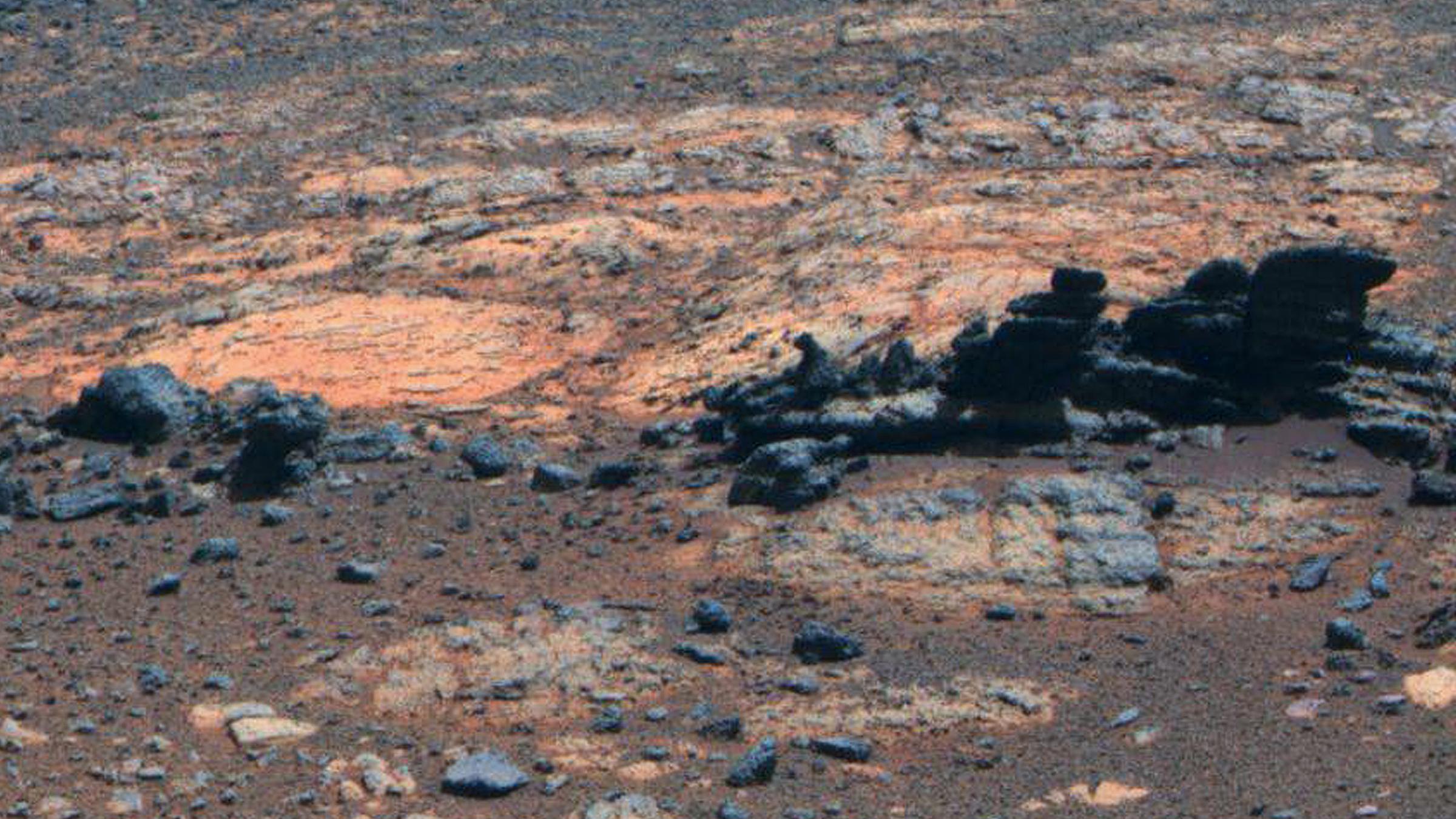 Archiv: Gesteinsbrocken aufgenommen vom Mars-Rover "Opportunity", aufgenommen am 23.08.2012