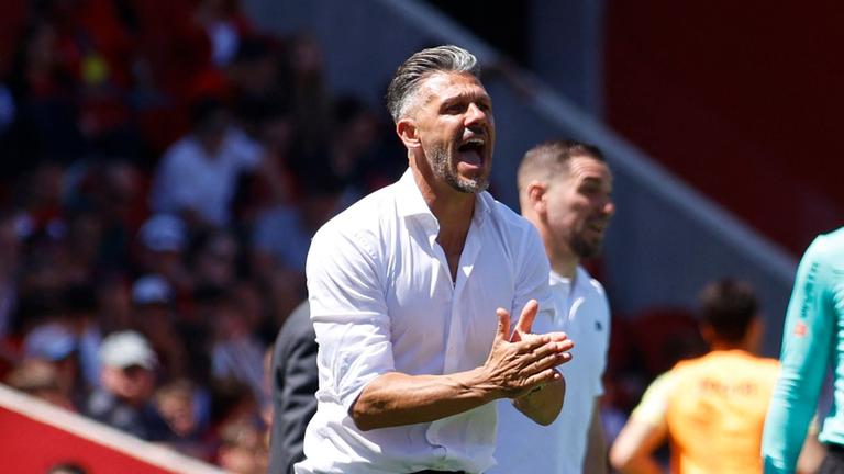 Der argentinische Mallorca-Trainer Martín Demichelis reagiert. 