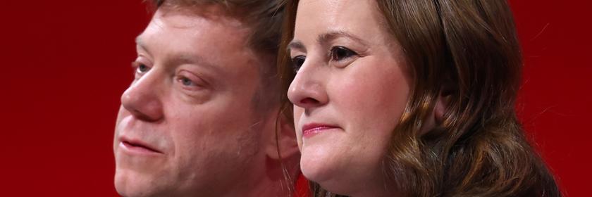 Martin Schirdewan und Janine Wissler am 18.11.2023.