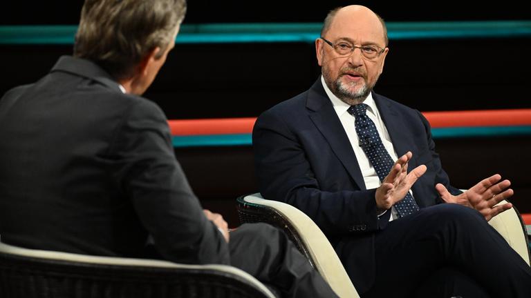 Der ehemalige SPD-Vorsitzende und Ex-Kanzlerkandidat der SPD, Martin Schulz, zu Gast bei "Markus Lanz"