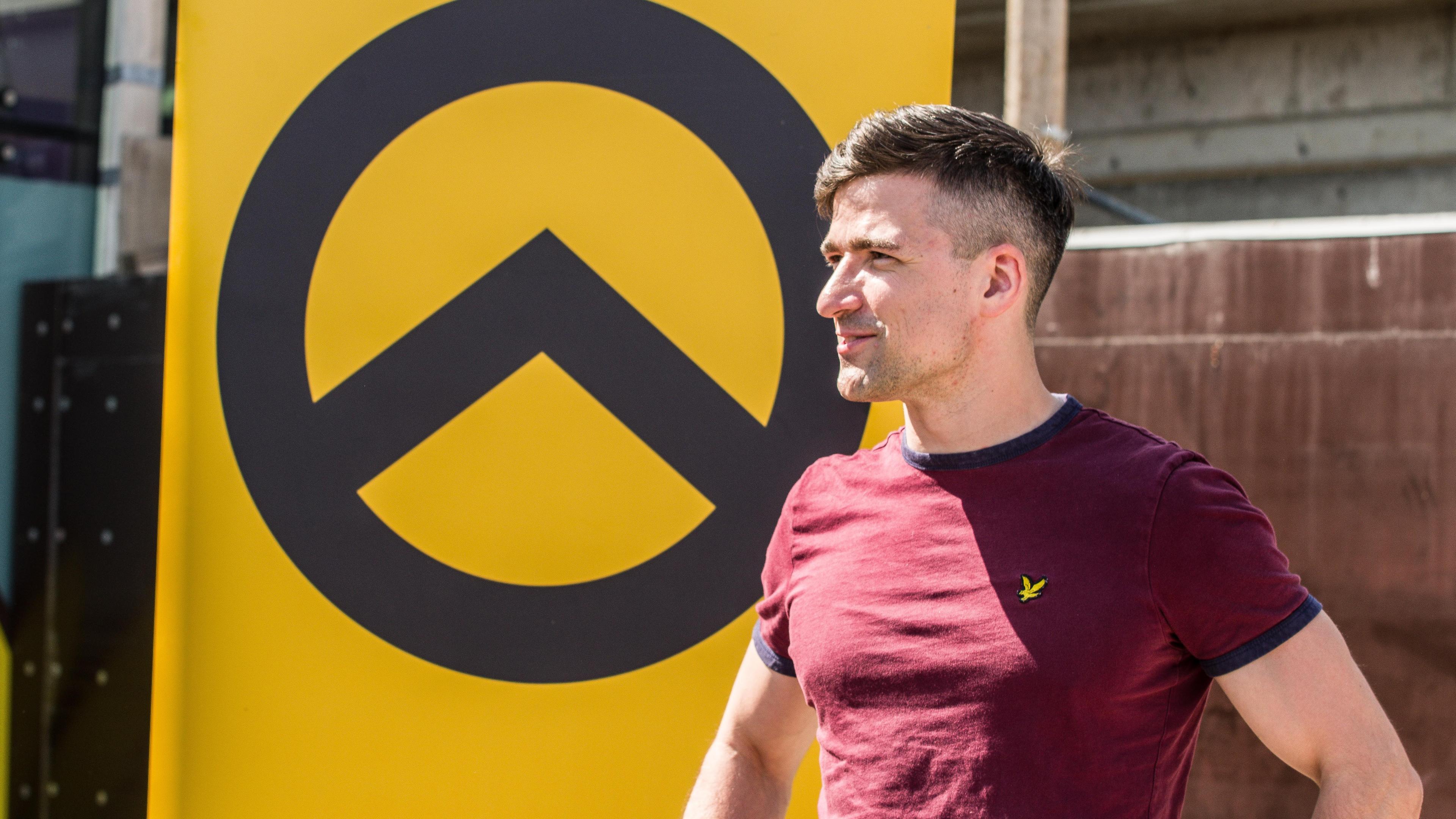 Archiv: Martin Sellner am 20.07.2019 in Halle.