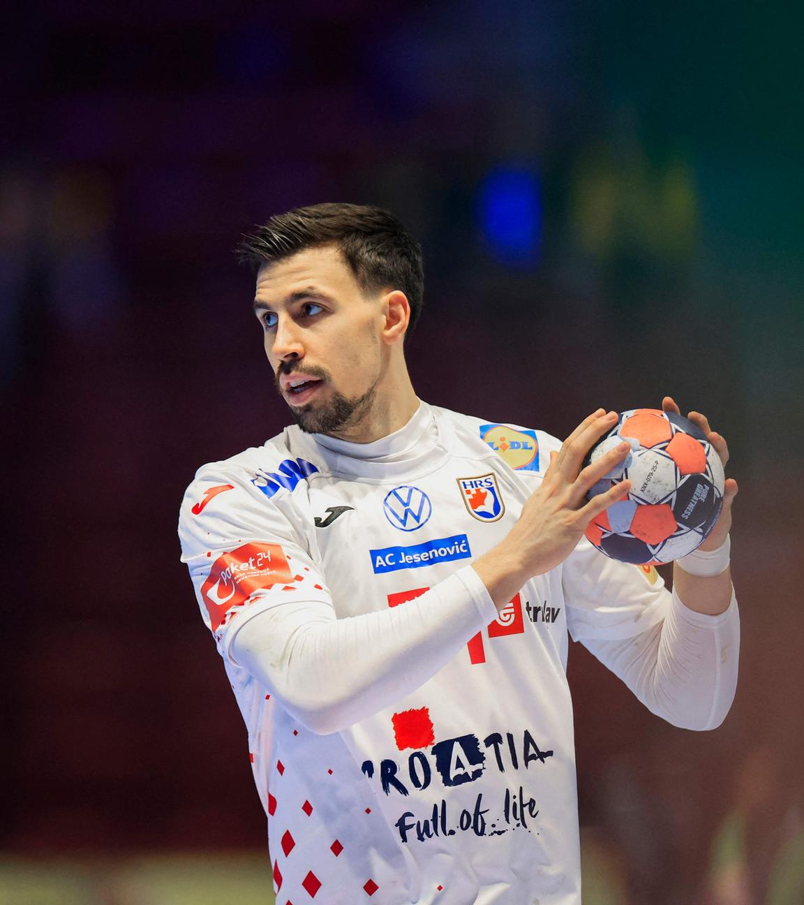 Kroatiens Spieler Martinovic auf dem Spielfeld