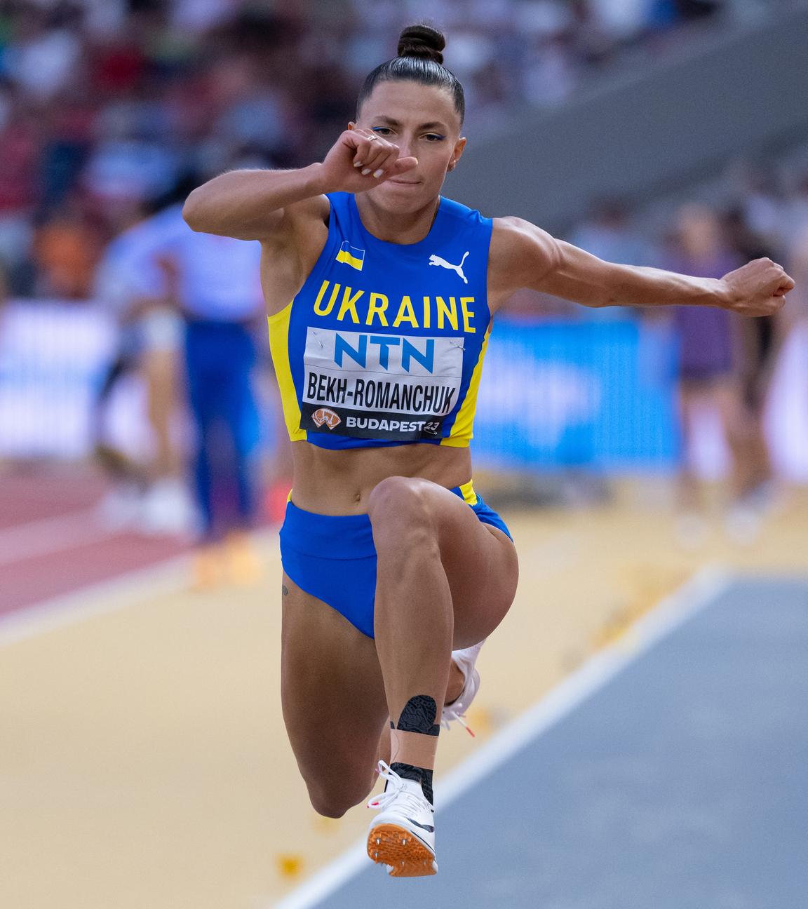 Maryna Bech-Romantschuk gewann bei der WM 2023 Silber im Dreisprung.