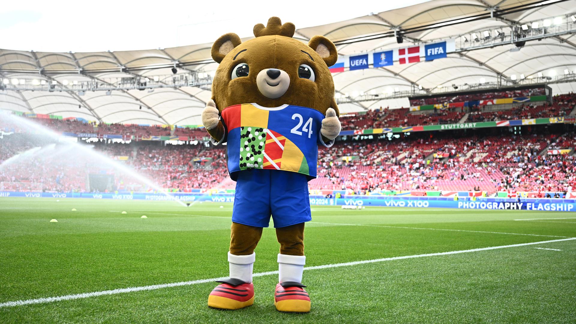 Das Maskottchen Albärt.