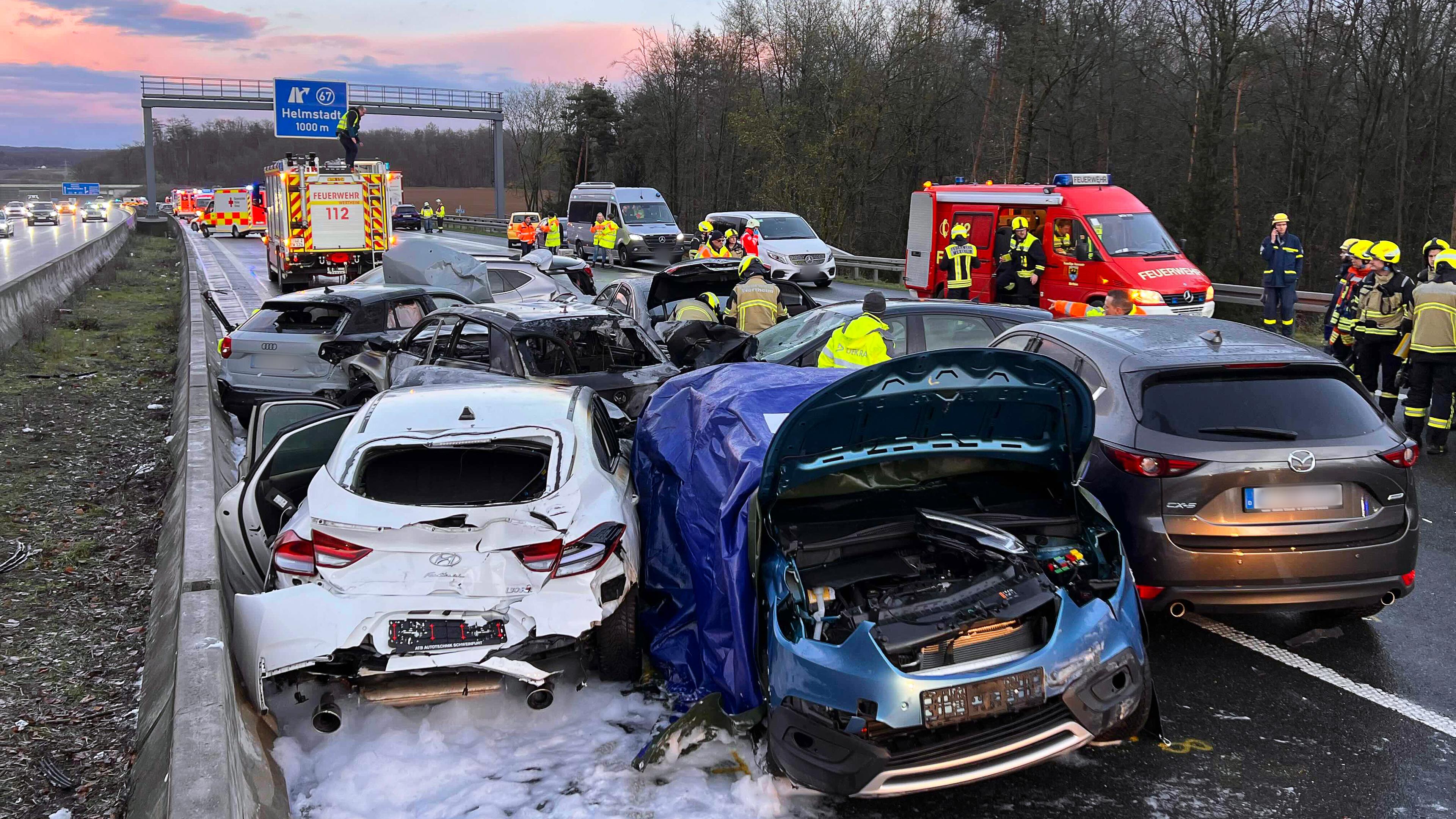 Massenkarambolage auf A3