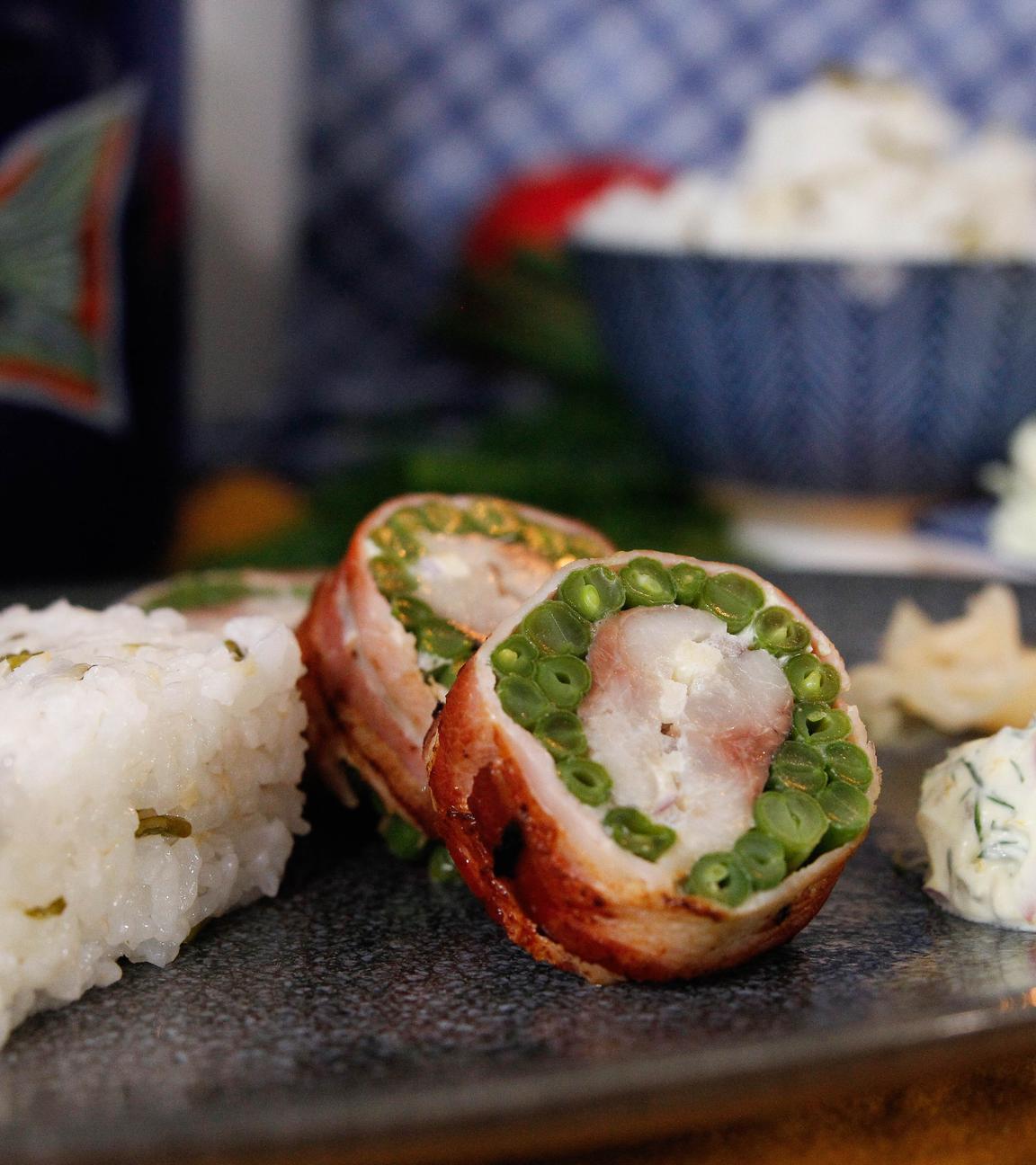 Matjes-Rollen nach Sushi-Art