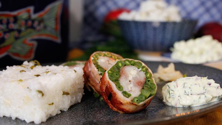 Matjes-Rollen nach Sushi-Art