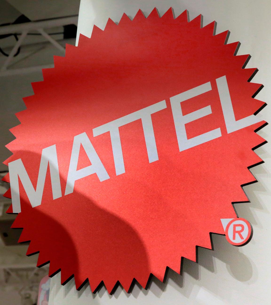 USA, New York: Das Mattel-Logo ist auf dem TTPM 2018 Spring Showcase in New York zu sehen. 