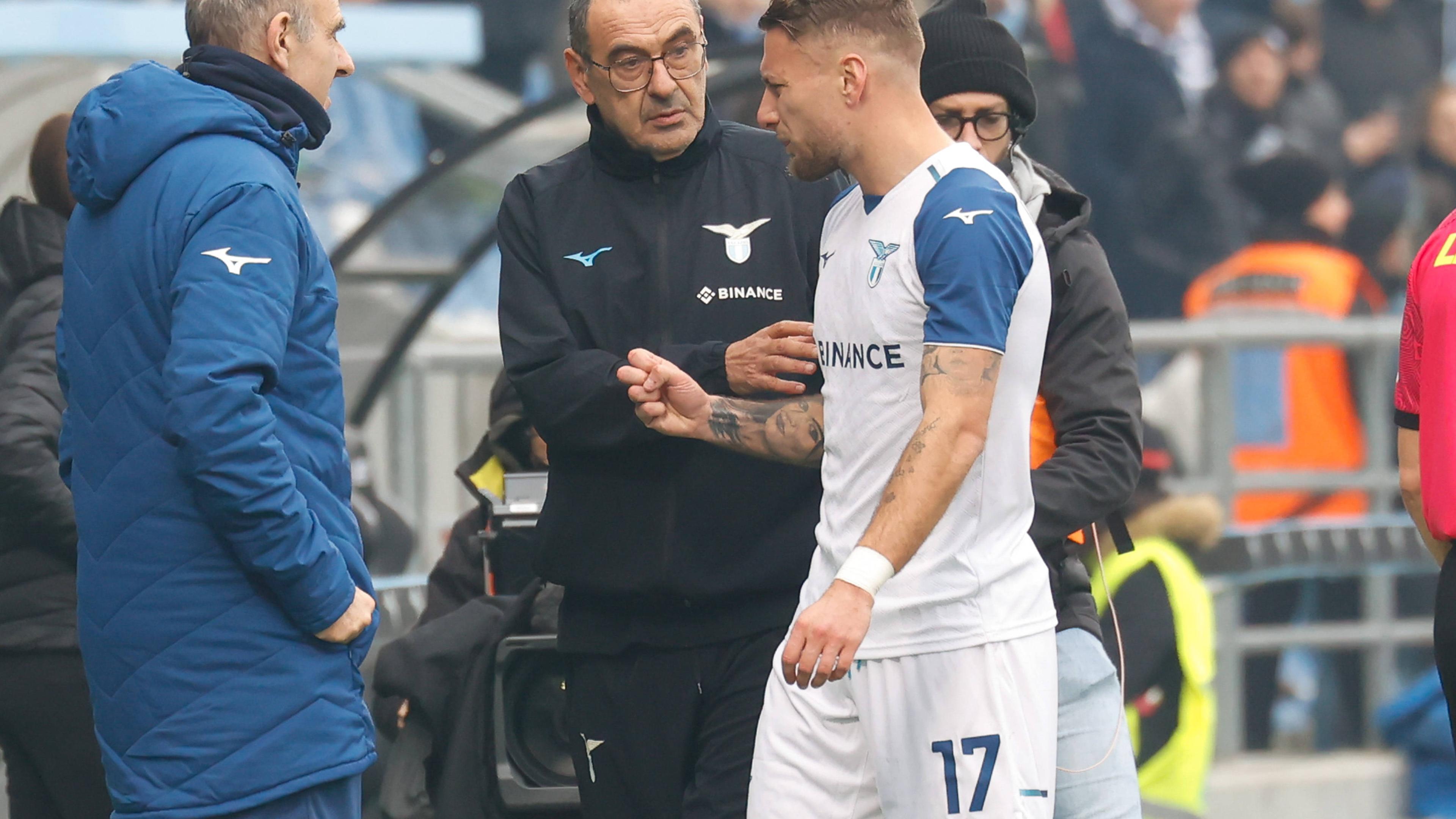Maurizio Sarri und Ciro Immobile (Lazio)