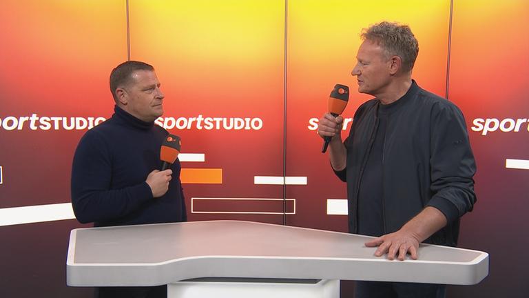 Max Eberl (l.) und Boris Büchler sind im ministudio. 