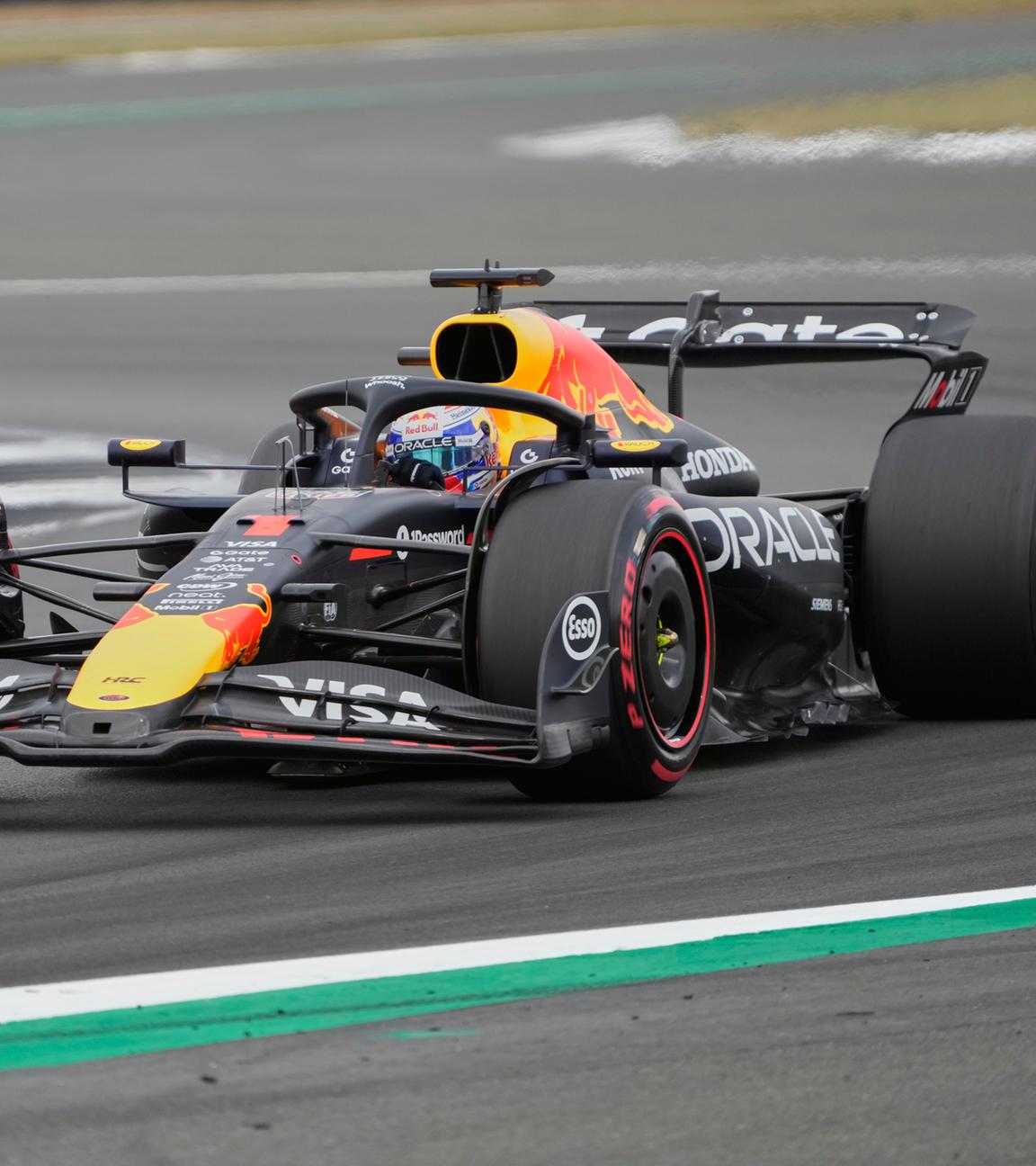Red-Bull-Pilot Max Verstappen während des Qualifyings in Silverstone