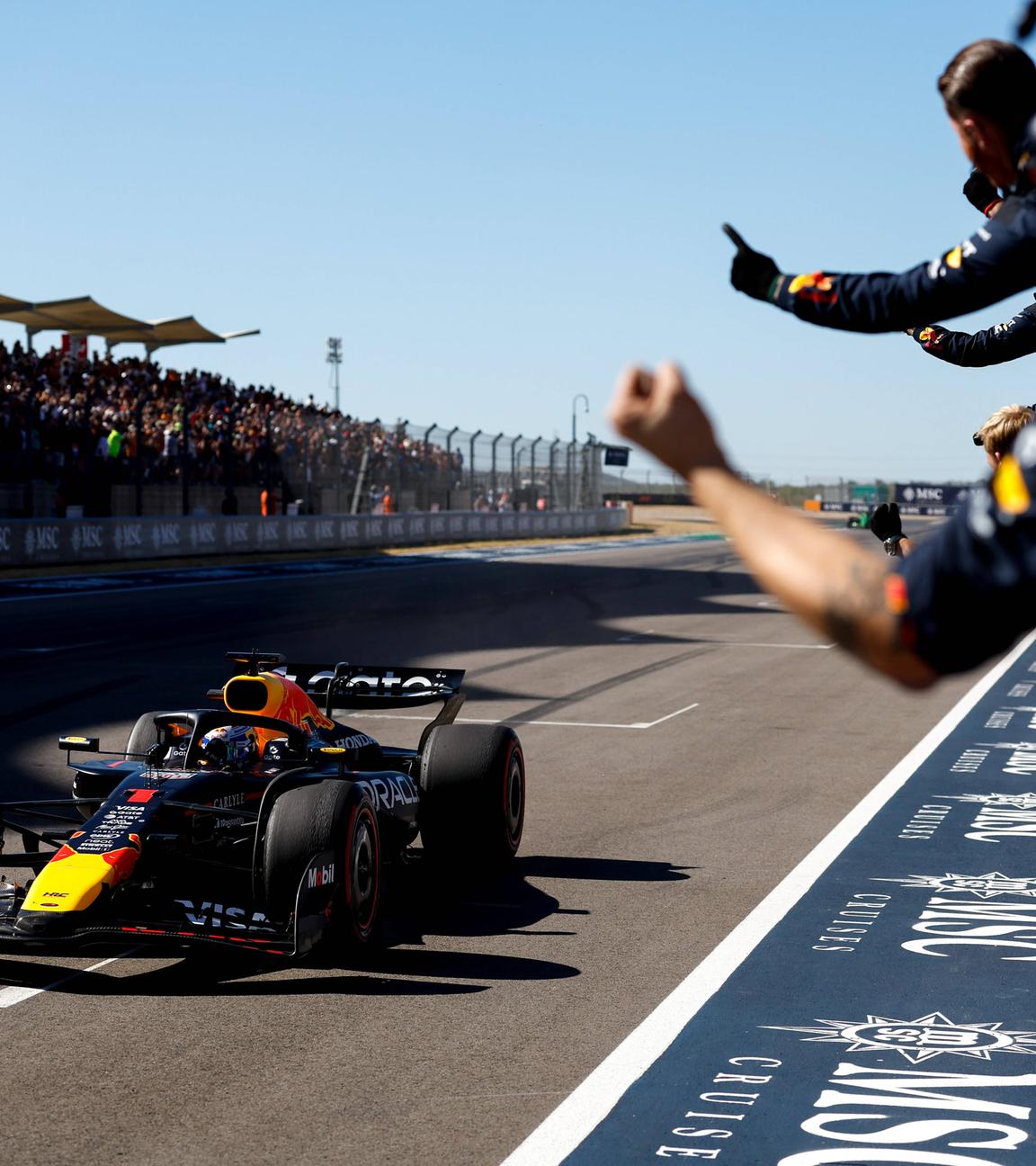 Max Verstappen fährt bei dem F1 Grand Prix der USA auf dem Circuit of The Americas am 19.10.2025 in Austin, Texas, USA.