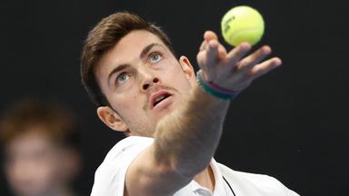 Davis Cup - Israel - Deutschland: Maximilian Marterer aus Deutschland in Aktion.