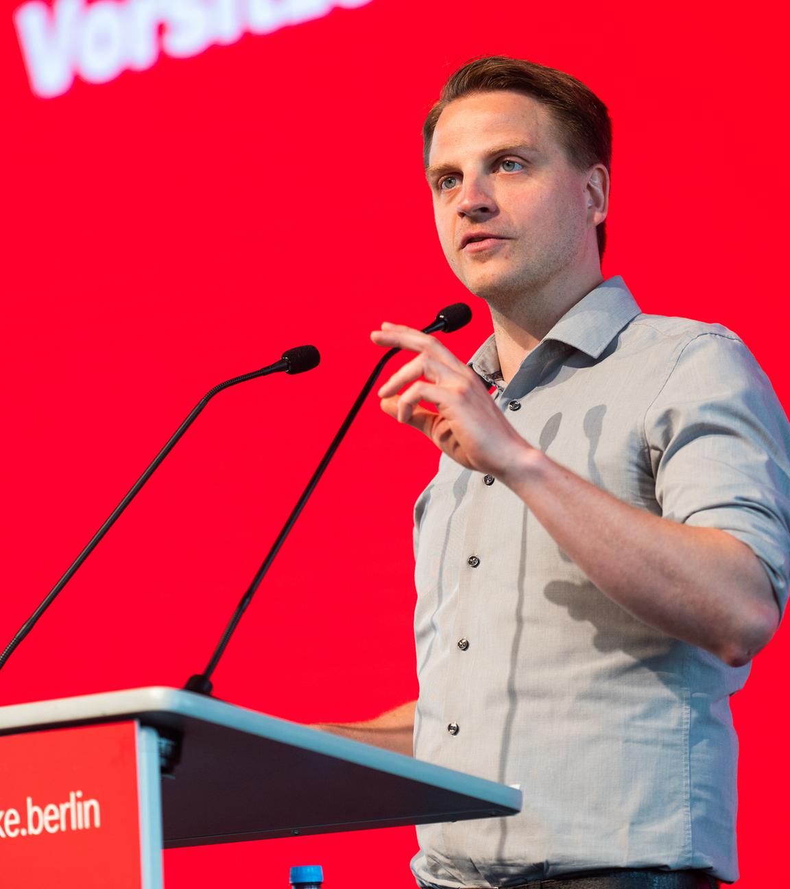 Berlin: Maximilian Schirmer, Berliner Landesvorsitzender der Partei Die Linke, Archivbild
