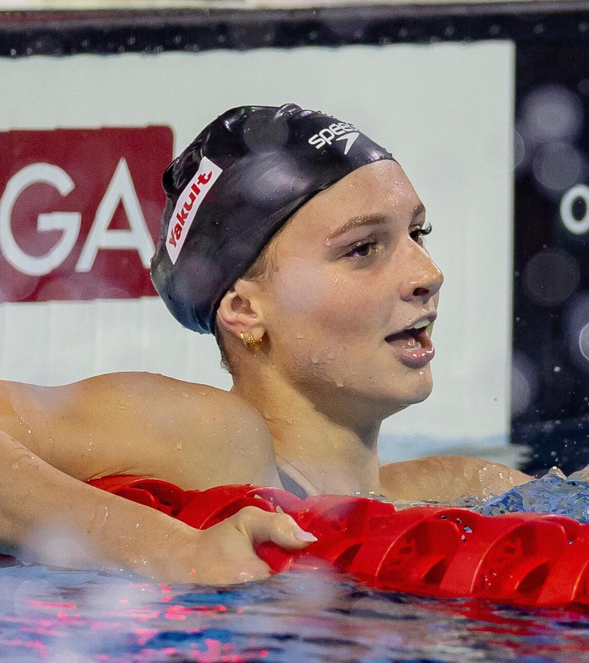 Summer McIntosh am 14.12.2024 während der CAN World Aquatics Short Course Championships.