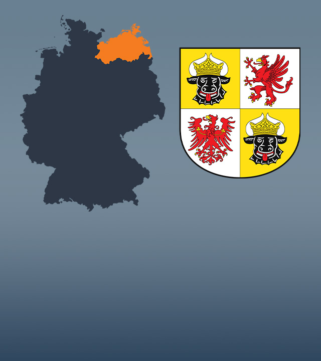 Wahlkreise und Flagge von Mecklenburg-Vorpommern