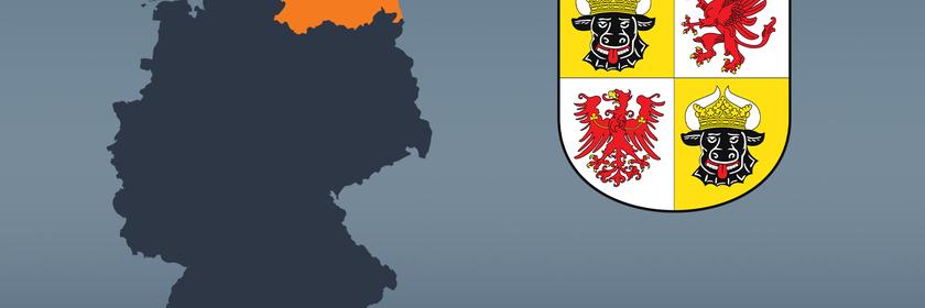 Wahlkreise und Flagge von Mecklenburg-Vorpommern