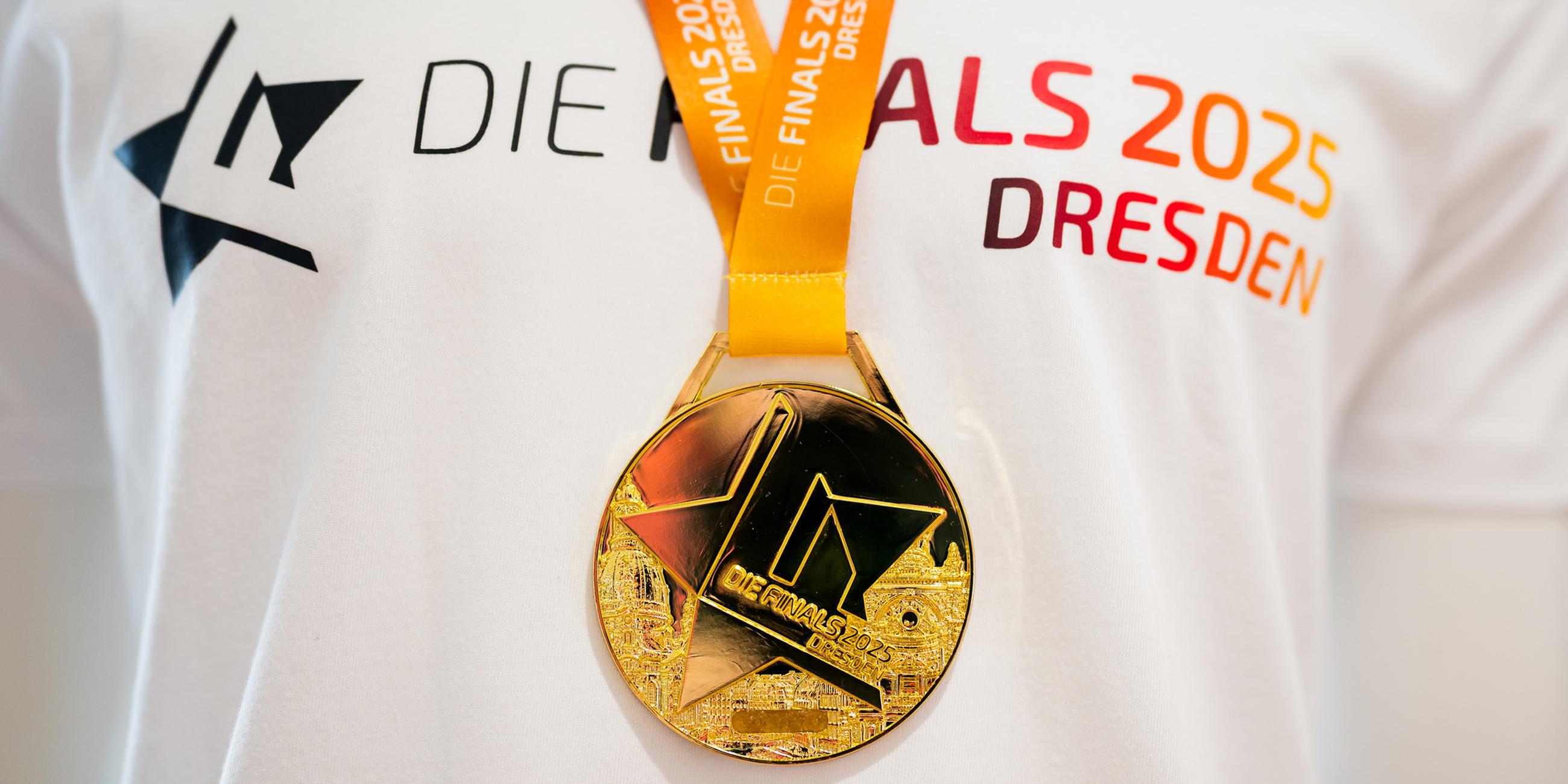 Die Medaille des Multisportevents "Die Finals" in Dresden. 