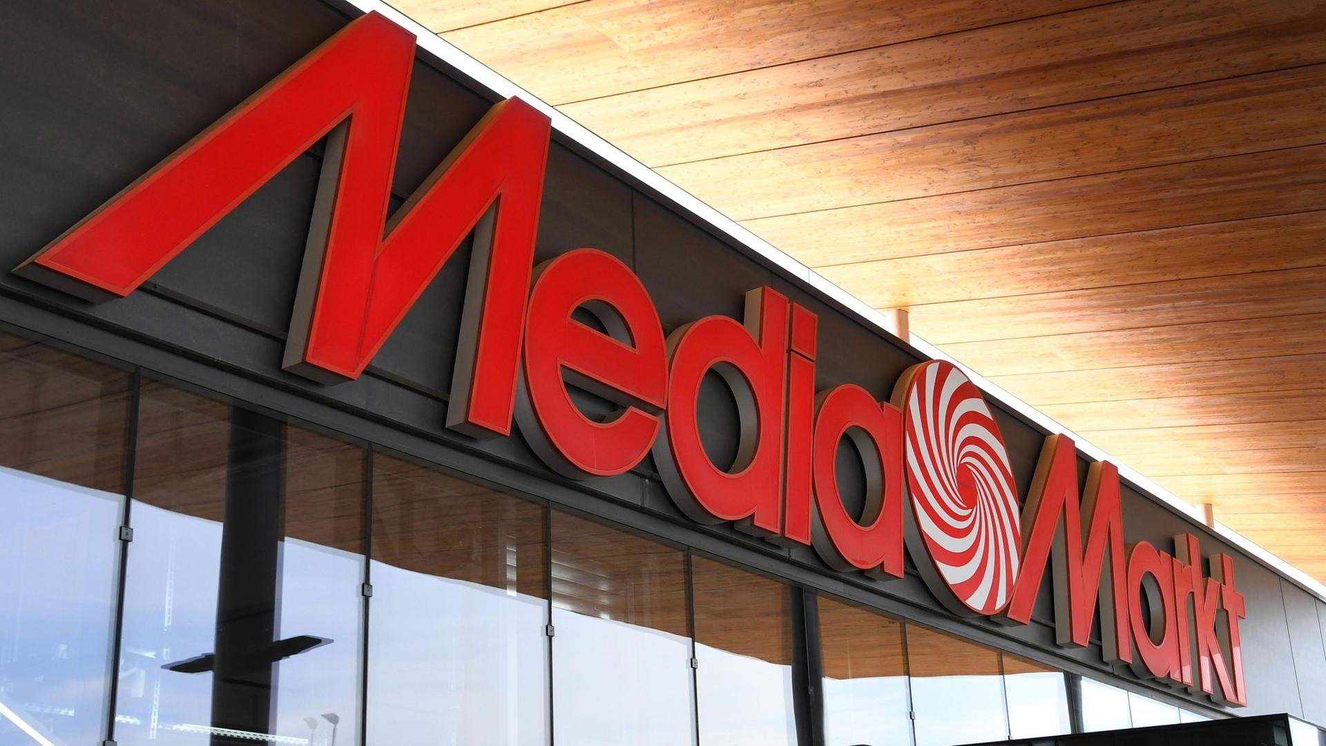 Das MediaMarkt-Logo einer Filiale in St.Pölten in Österreich