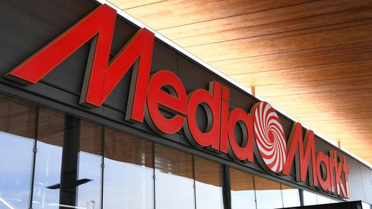 Das MediaMarkt-Logo einer Filiale in St.Pölten in Österreich