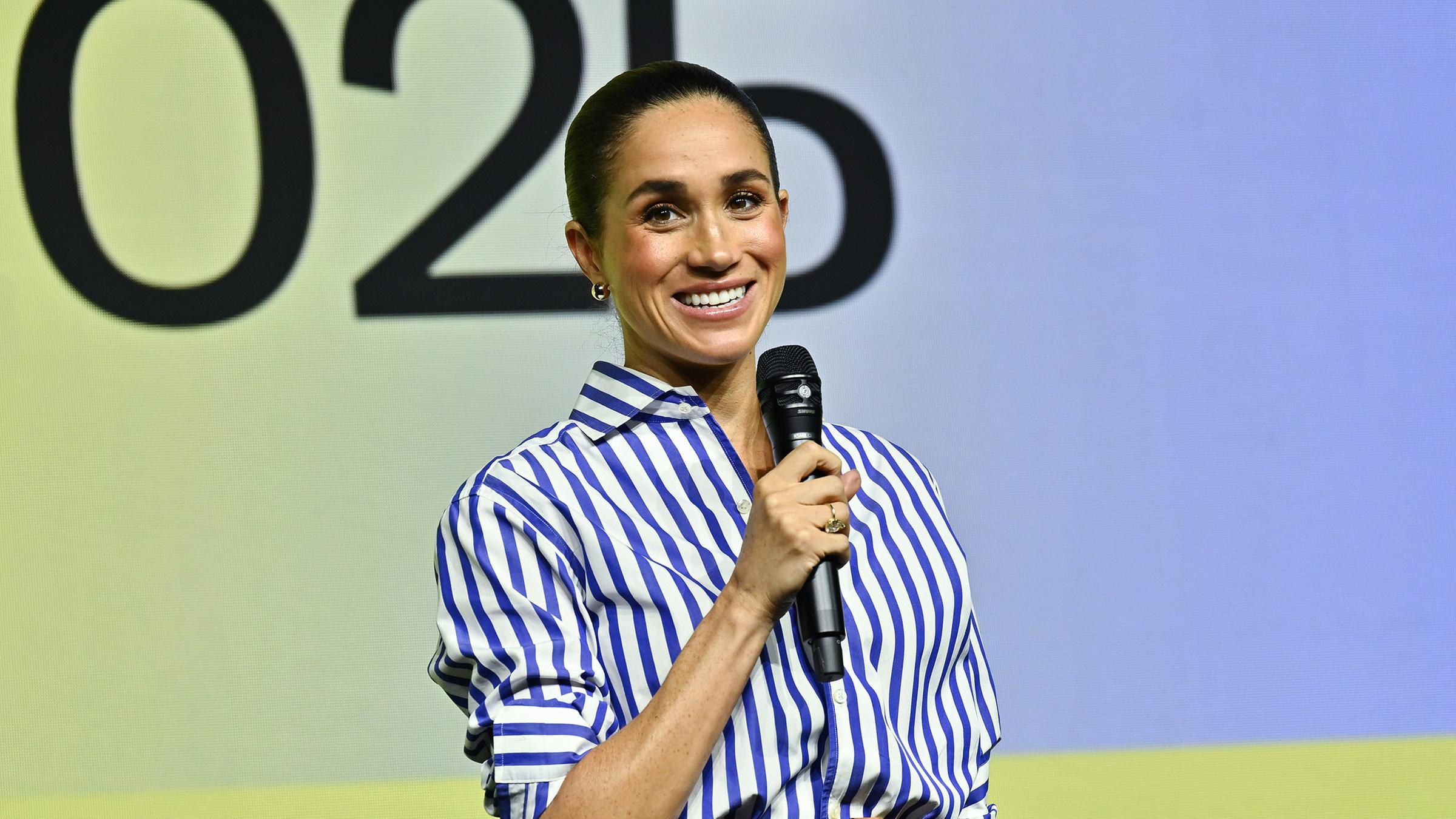 Meghan Markle spricht beim World Mental Health Day Festival von Project Healthy Minds am 10. Oktober 2025 in New York.