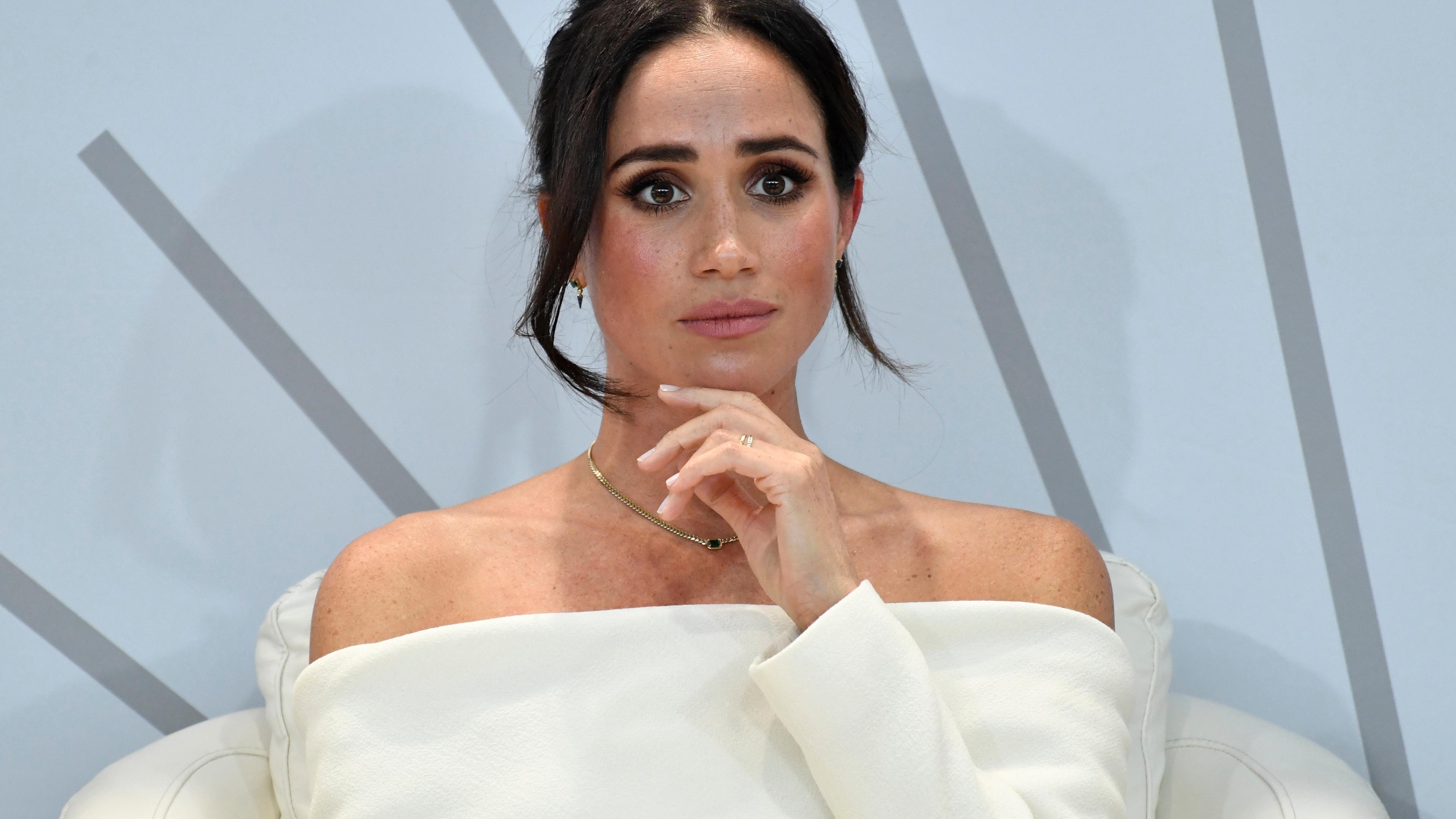  USA, New York: Meghan, Herzogin von Sussex, nimmt am Elterngipfel der Archewell Foundation teil.