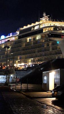 Blick auf die «Mein Schiff 3» nach der Kollision.