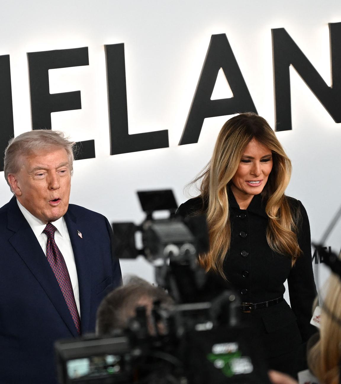 US President Donald Trump attends "Melania" premiere