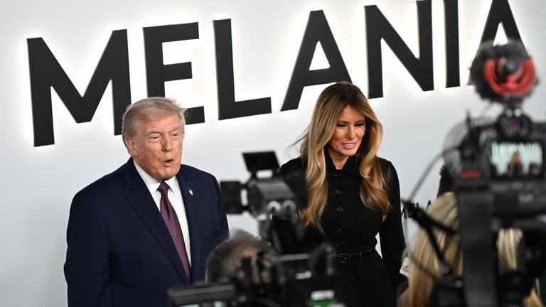 US President Donald Trump attends "Melania" premiere