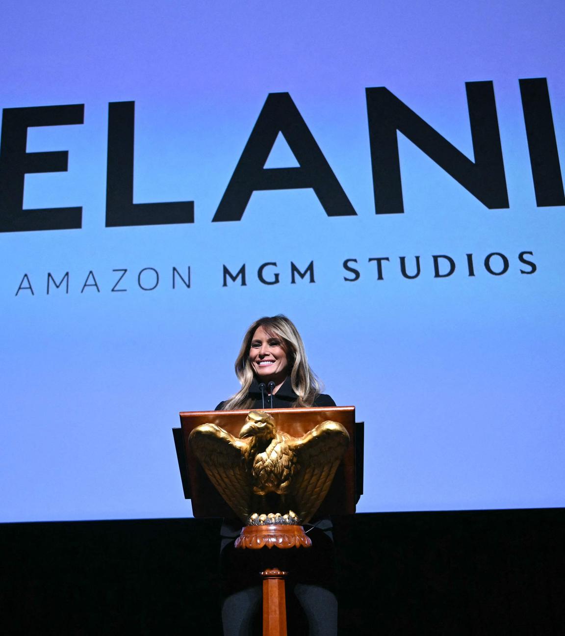 US President Donald Trump attends "Melania" premiere