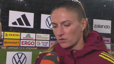 Melissa Kössler im Interview mit dem ZDF nach dem Spiel gegen Australien.