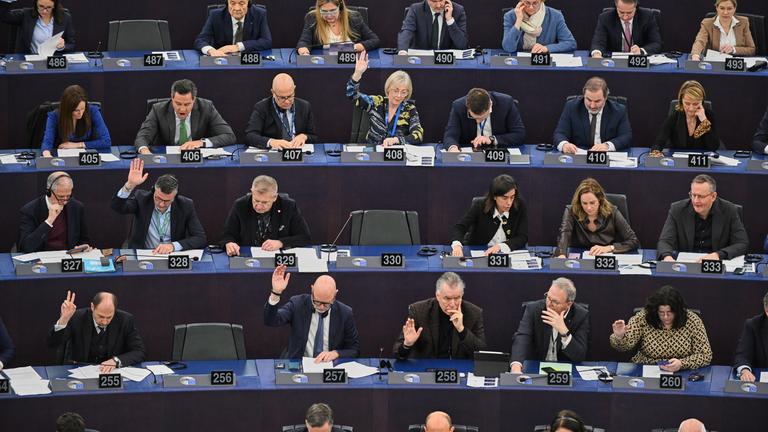 Abgeordnete des Europäischen Parlaments stimmen darüber ab, das EU-Freihandelsabkommen mit Ländern des südamerikanischen Staatenbunds Mercosur dem Gerichtshof der Europäischen Union (EuGH) vorzulegen.