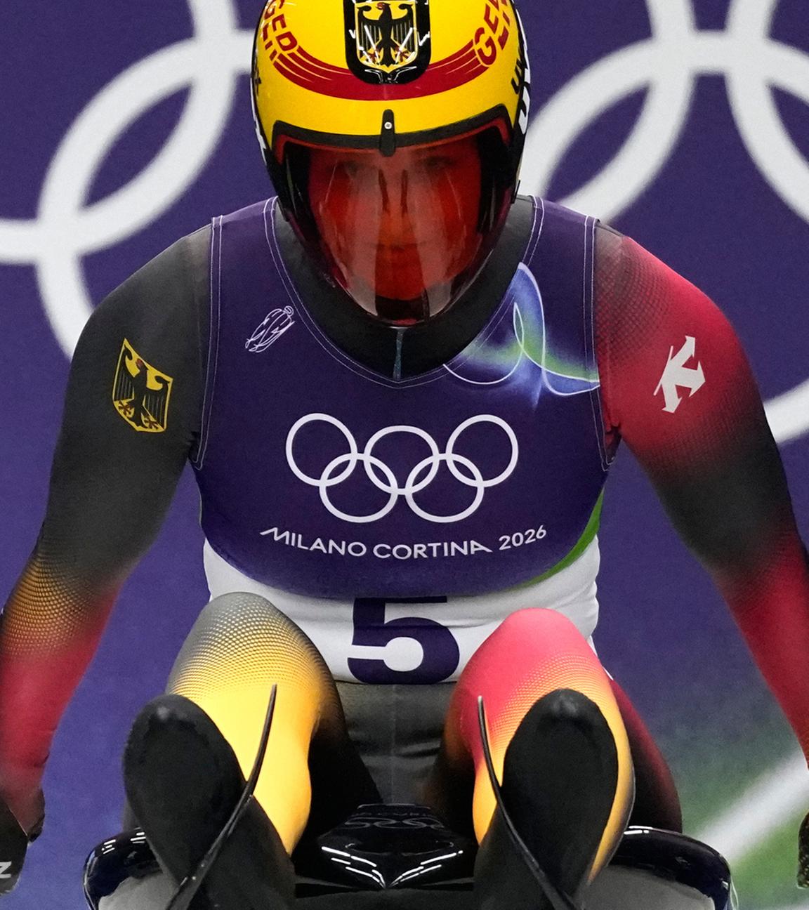 Merle Malou Fraebel aus Deutschland startet im Frauen-Einsitzer beim Rodeln bei den Olympischen Winterspielen 2026: