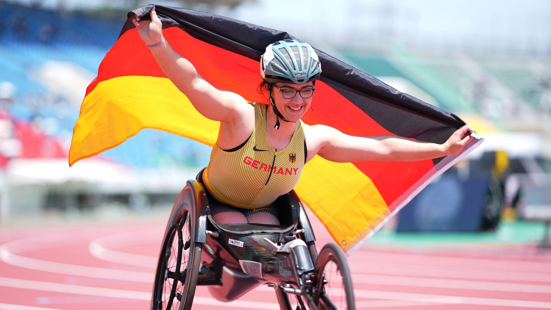 Merle Menje als Leichtathletin auf der Para-WM