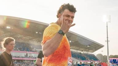 Merlin Hummel (Eintracht Frankfurt) beim Hammerwurf der Männer bei den Leichtathletik-Europameisterschaften 2026.