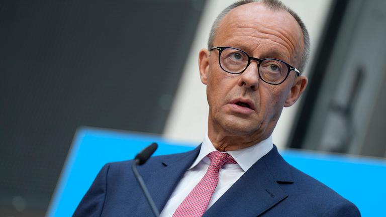 Friedrich Merz, PK in der in der Bayerischen Vertretung in Berlin