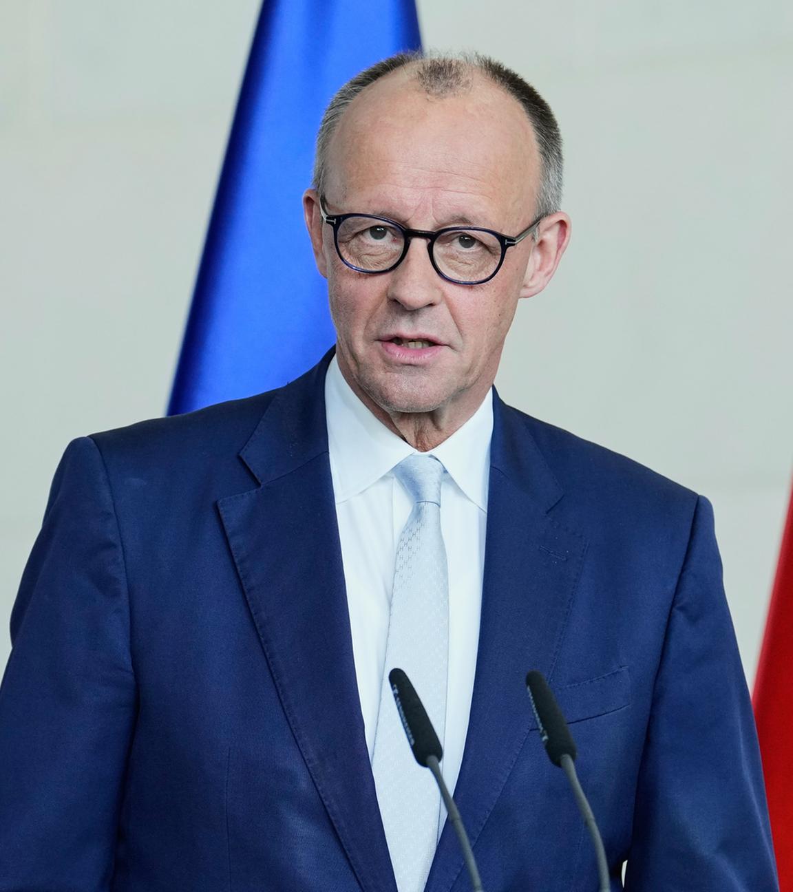 Friedrich Merz spricht im Bundeskanzleramt am 09.04.2026.