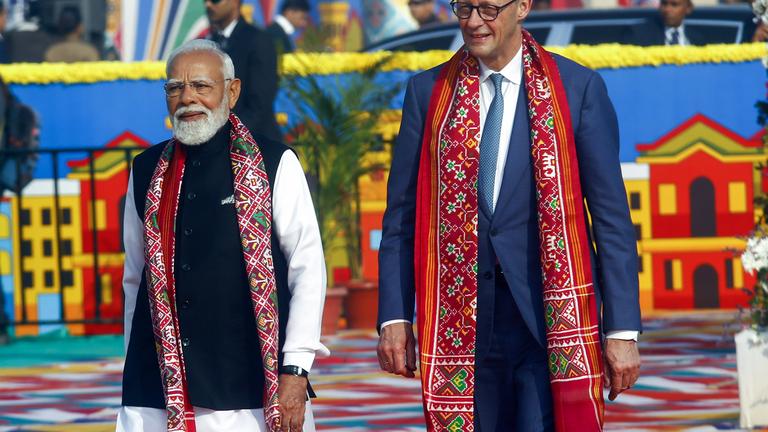 Bundeskanzler Friedrich Merz mit dem indiesche Premier Modi. 