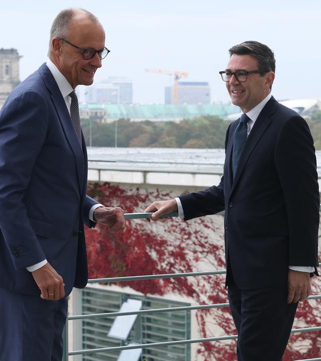 Friedrich Merz und Andy Burnham