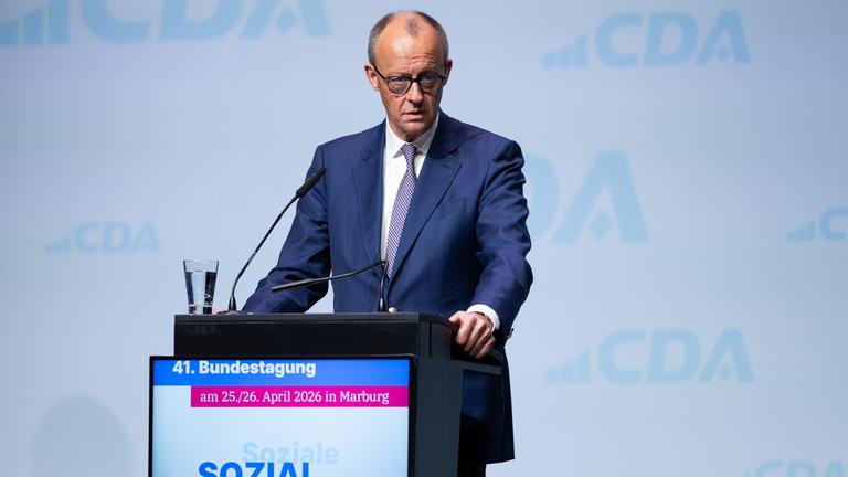 Bundeskanzler Merz, spricht auf der 41. Bundestagung der Christlich -Demokratischen Arbeitnehmerschaft.