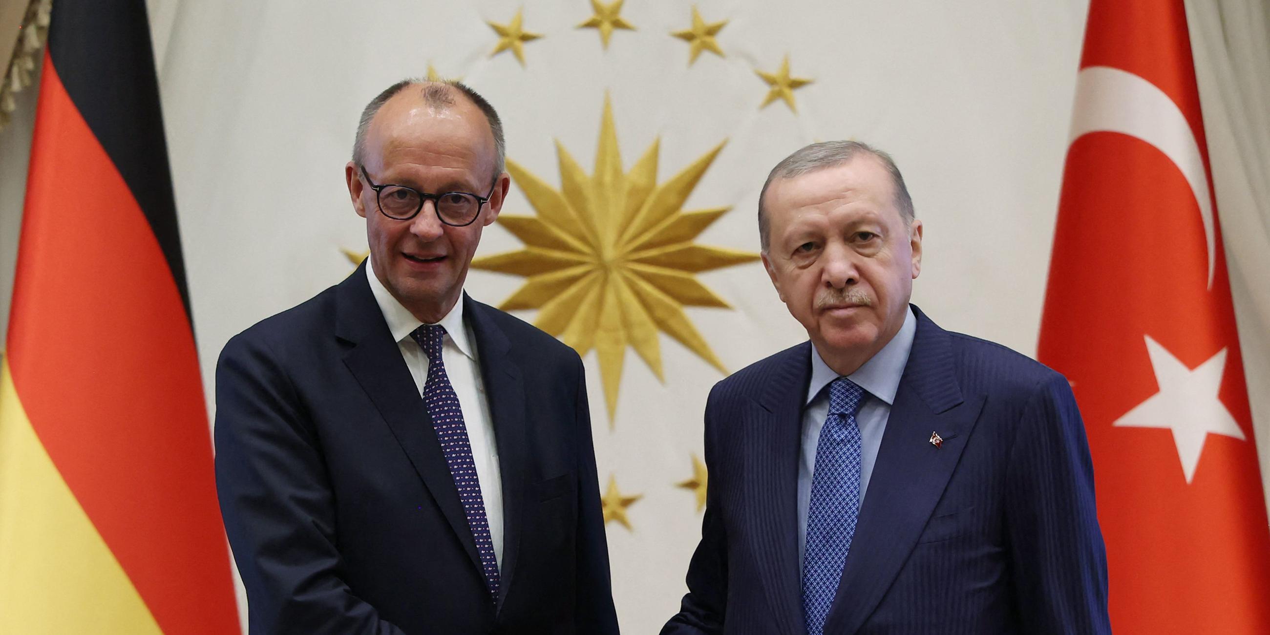 Friedrich Merz und Recep Tayyip Erdogan